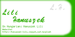 lili hanuszek business card